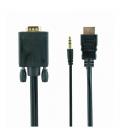 Gembird cable hdmi a vga + audio 1.8 mt negro