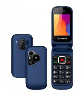 Teléfono móvil sunstech celt24 para personas mayores/ azul