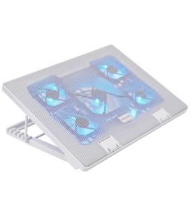 Base de refrigeracion mars gaming mnbc2 para portatil 17.3 pulgadas 5 ventiladores blanca