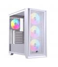 Caja ordenador gaming einarex p600 rgb atx cristal templado blanca