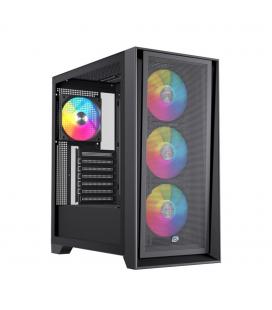 Caja ordenador gaming einarex p600 rgb atx cristal templado negra