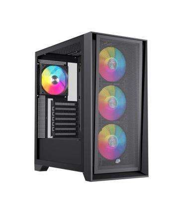 Caja ordenador gaming einarex p600 rgb atx cristal templado negra
