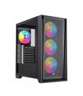Caja ordenador gaming einarex p600 rgb atx cristal templado negra