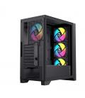 Caja ordenador gaming einarex p600 rgb atx cristal templado negra