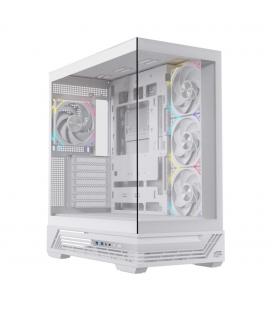 Caja ordenador gaming einarex s800 rgb atx cristal templado blanca
