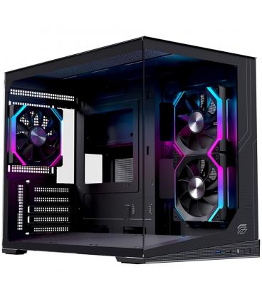 Caja ordenador gaming einarex sm300 rgb matx cristal templado negra