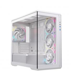 Caja ordenador gaming einarex zm800 rgb matx cristal templado blanca