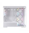 Caja ordenador gaming einarex zm800 rgb matx cristal templado blanca