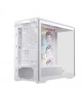 Caja ordenador gaming einarex zm800 rgb matx cristal templado blanca