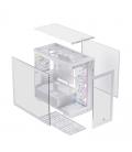 Caja ordenador gaming einarex zm800 rgb matx cristal templado blanca