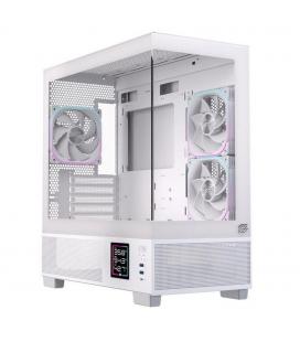 Caja ordenador gaming einarex sm501d rgb matx cristal templado blanca