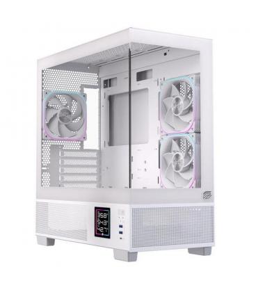 Caja ordenador gaming einarex sm501d rgb matx cristal templado blanca