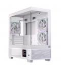 Caja ordenador gaming einarex sm501d rgb matx cristal templado blanca