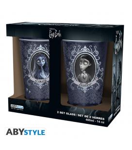 Juego de dos vasos la novia cadaver victor y emily