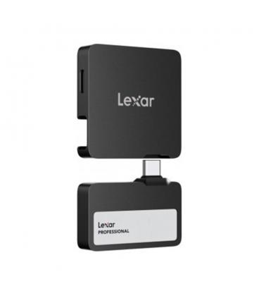Disco duro externo ssd lexar professional go external portable 2tb + hub 4 en 1 negro