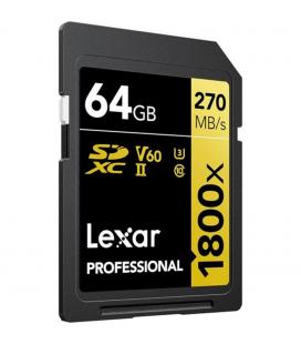 Tarjeta memoria sdxc lexar professional 1800x 64gb uhs - ii c10 v60